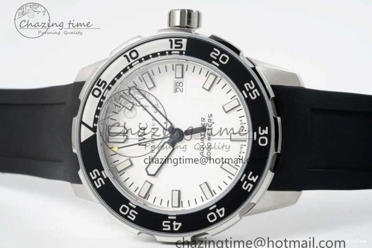 MIROTIME 0228 Premium Aquatimer Automatic SS RSF 1:1 Best Edition White Black Dial on Black Rubber Strap A 7067